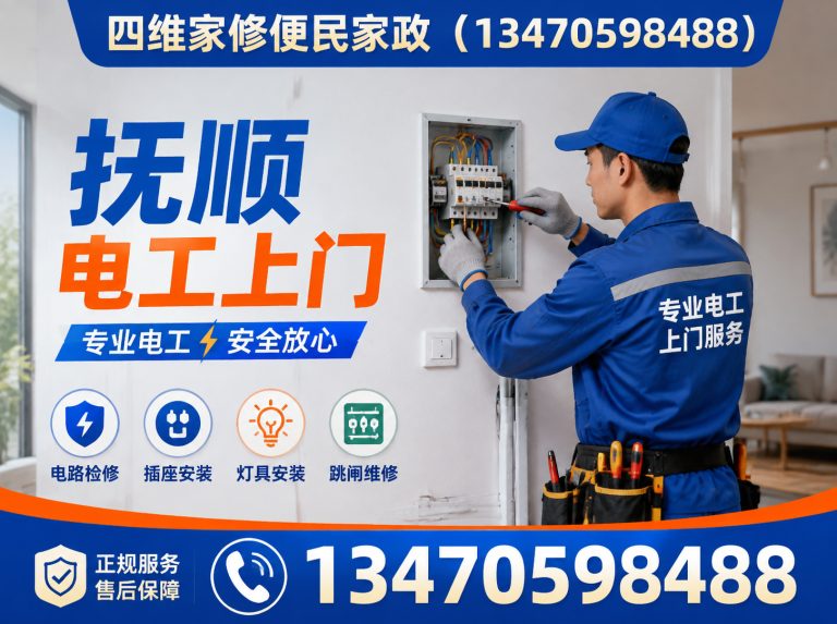 清原满族自治县抚顺电工上门展示图